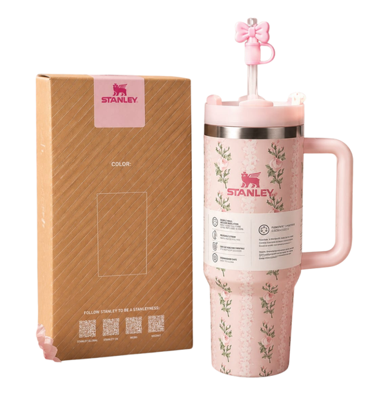 Stanley 40oz Printed Tumbler With Handle And Straw