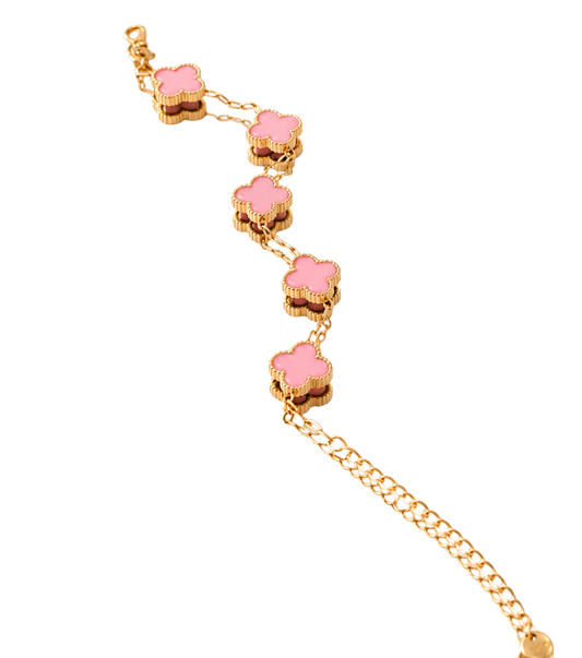 Van Cleef Style 2-in-1 Reversible Clover Bracelet – Dual-Sided Elegant Everyday Jewelry